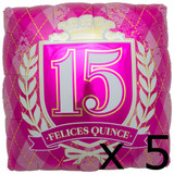 Pack of 5 18 inch Felices Quince Argyle Foil Balloons (5)