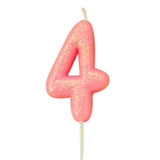 Age Four Pink Glitter Candle (1)