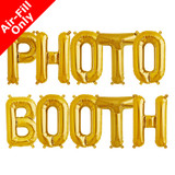 PHOTO BOOTH - 16 inch Gold Foil Letter Balloon Pack (1)