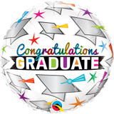 18 inch Graduate Cap & Stars Foil Balloon (1)