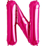 34 inch Magenta Letter N Foil Balloon (1)