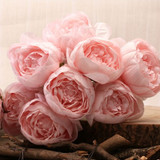 45cm Light Pink Peony Bunch - 9 Stems (1)