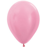 12" Satin Pink Sempertex Latex Balloons (50)