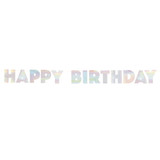 Happy Birthday Iridescent Foil Banner - 1.16m (1)