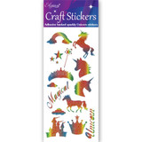 Unicorn Rainbow Glitter Craft Stickers (1)