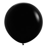 24" Fashion Black Sempertex Latex Balloons (3)