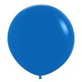 A 24 inch bright royal balloon, manufactured by Sempertex.