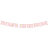 Happy Birthday Light Pink Paper Pennant Garland - 1.75m (1)