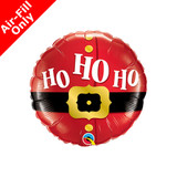 9 inch Ho Ho Ho Santa's Belt Foil Balloon (1) - UNPACKAGED