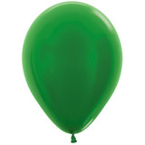 12" Metallic Green Sempertex Latex Balloons (50)