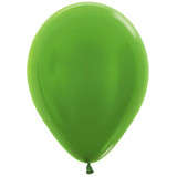 12" Metallic Lime Green Sempertex Latex Balloons (50)