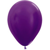 12" Metallic Violet Sempertex Latex Balloons (50)