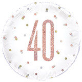 18 inch 40th Birthday Glitz Rose Gold Foil Balloon (1)