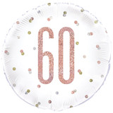 18 inch 60th Birthday Glitz Rose Gold Foil Balloon (1)