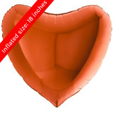 36" Orange Heart Foil Balloon (1) 36" Orange Heart Foil Balloon (1)