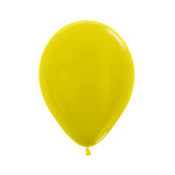 5" Metallic Yellow Sempertex Latex Balloons (100)