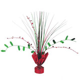 Red and Green Holly Spray Centrepiece (1)