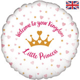 18 inch Welcome Little Princess Hearts Foil Balloon (1)