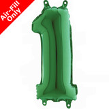 14 inch Green Number 1 Foil Balloon (1)