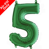14 inch Green Number 5 Foil Balloon (1)