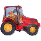 37 inch Red Tractor Foil Balloon (1)