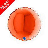 9" Orange Round Foil Balloon (1) - UNPACKAGED