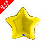 9" Yellow Star Foil Balloon (1) - UNPACKAGED