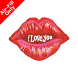 14 inch I Love You Kiss Foil Balloon (1) - UNPACKAGED