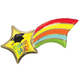 27 inch Rainbow Congrats Grad Supershape Foil Balloon (1)