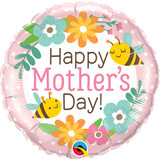 18 inch Mother's Day Bees & Flowers Foil Balloon (1)