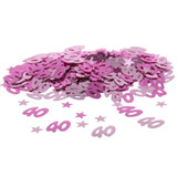 Pink Mini Stars 40 Metallic Confetti (14g)