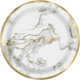 Gold Marble Foil Stamped Paper Plates (10)