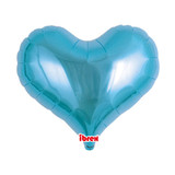 18" Light Blue Heart Jelly Foil Balloon (1) - UNPACKAGED