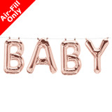 14 inch Baby Rose Gold Foil Balloon Banner Pack (1)