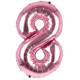 34 inch Baby Pink Number 8 Foil Balloon (1)