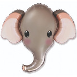 31 inch Grey Elephant Head Foil Balloon (1)