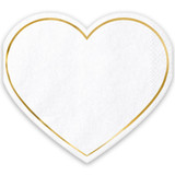 Gold Heart Paper Napkins (20)