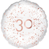 18 inch Age 30 Rose Gold Celebration Foil Balloon (1)