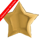 36" Gold Star Foil Balloon (1)