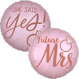 18 inch Blush Wedding Foil Balloon (1)