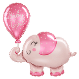 31 inch Baby Girl Elephant Supershape Foil Balloon (1)