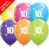 11 inch 10-A-Round Tropical Assortment Latex Balloons (6)