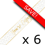 Pack of 6 Golden Confetti Engagement Banners - 2.7m