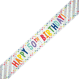 Rainbow Stars Happy 50th Birthday Banner - 1.8m (1)