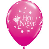 11 inch Wild Berry Hen Night Bubbly Latex Balloons (6)