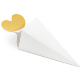 White & Gold Heart Favour Boxes (6)