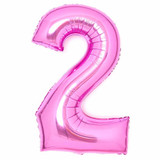 34 inch Amscan Pink Number 2 Foil Balloon (1)