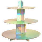 Iridescent Scalloped Edge Cupcake Stand (1)