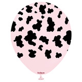 12 inch Cow Print Light Pink Kalisan Latex Balloons (25)