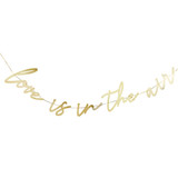 Love Is In The Air Paper Gold Script Banner - 2m (1)